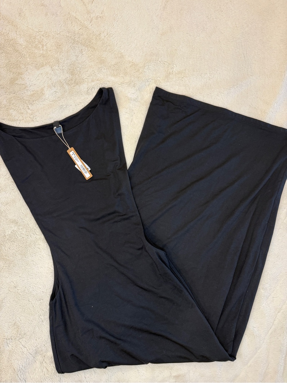 SKIMS Smooth Layers side cut out Long Dress Obsidian xxs nwt